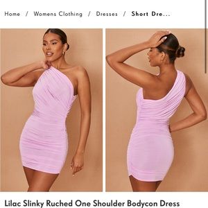 Pretty little thing  lilac one shoulder mini dress size 6! NEW WITH TAGS!